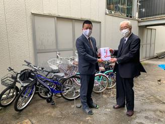 【青少年奉仕事業】児童に自転車寄贈＆ZOOMでの交通安全講習会（吹田西RC）